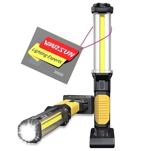 Rechargeable COB LED Work Light - Magnetic Hands-Free, IPX4 Waterproof, Emergenc gallery