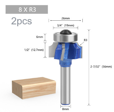 Router Bit 68MM 14 Shank 4 Corner R1 R2 R3 Set for Woodworking and Edge Banding gallery