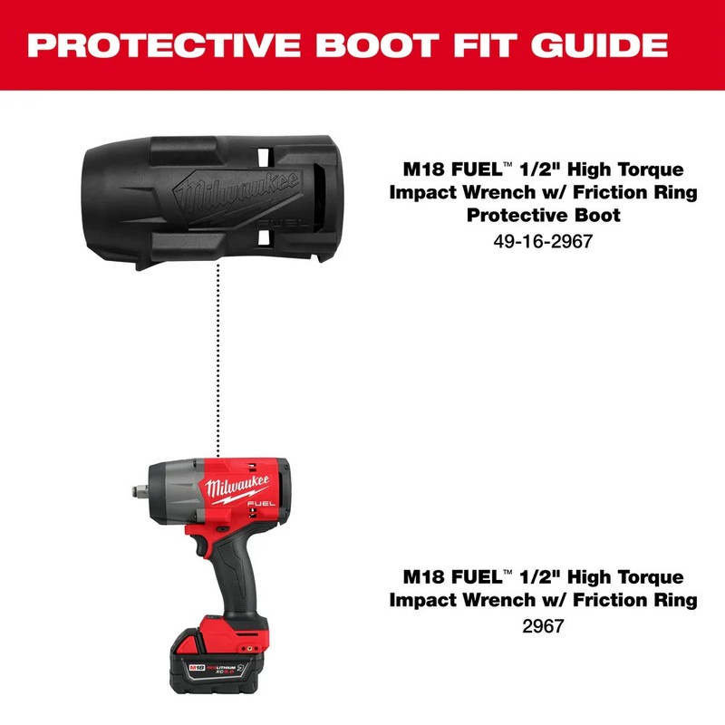 Milwaukee 49-16-2967 M18 FUEL 1/2" High Torque Impact Wrench Boot gallery