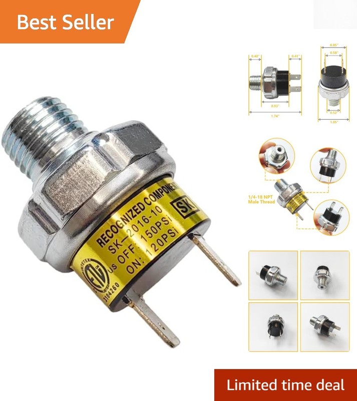 Automatic Air Compressor Pressure Switch 120-150 PSI – Versatile Compatibility