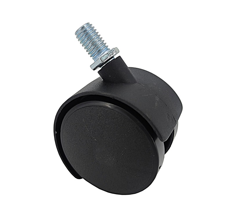 2″ M10x15 Threaded Stem Plastic Wheel 360 Rotation Swivel Caster 1 PC
