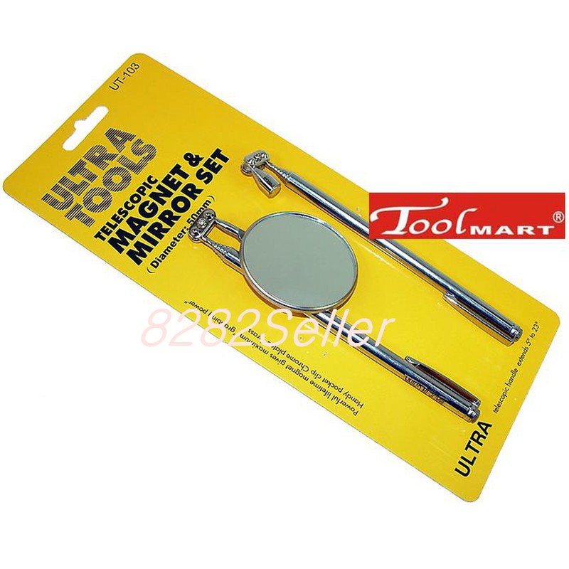 5cm large Inspection mirror and Magnetic Pick Up Tool Set Swivel 13~67cm 26inch