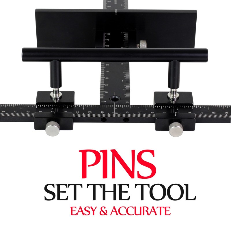 Cabinet Hardware Jig, Aluminum Alloy with Center Guide, Cabinet Handle Jig gallery