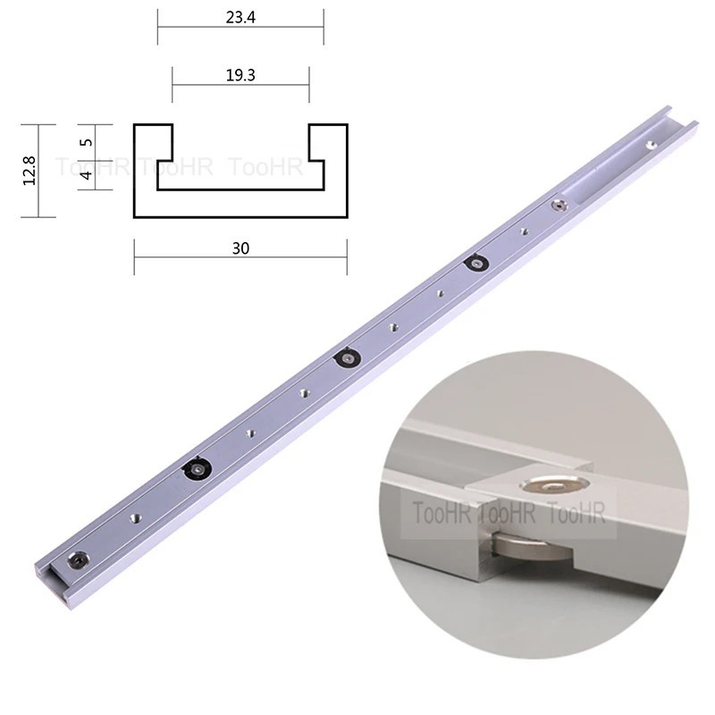 T-Track Miter Slot Slider Bar Table Saw Gauge Aluminium Alloy Woodworking Parts gallery