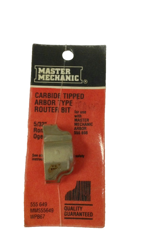 MASTER MECHANIC CARBIDE TIPPED ARBOR TYPE ROUTER BIT – 5/32″ ROMAN OGEE 555649