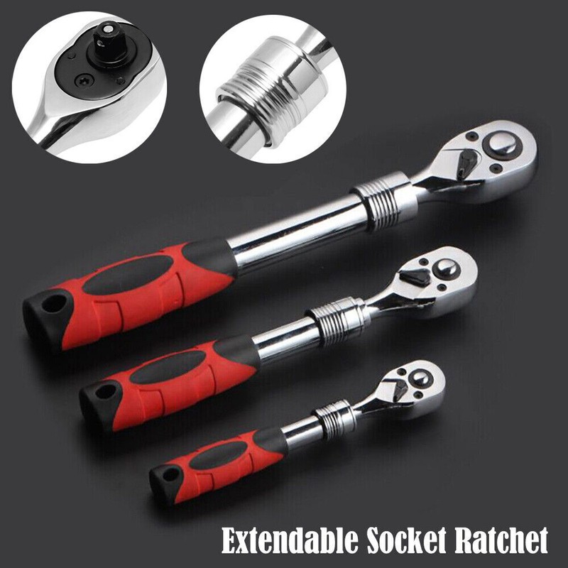 1/4″ 3/8″ 1/2″ Drive Ratchet Socket Wrench Handle Quick-Release Spanner 72 Teeth