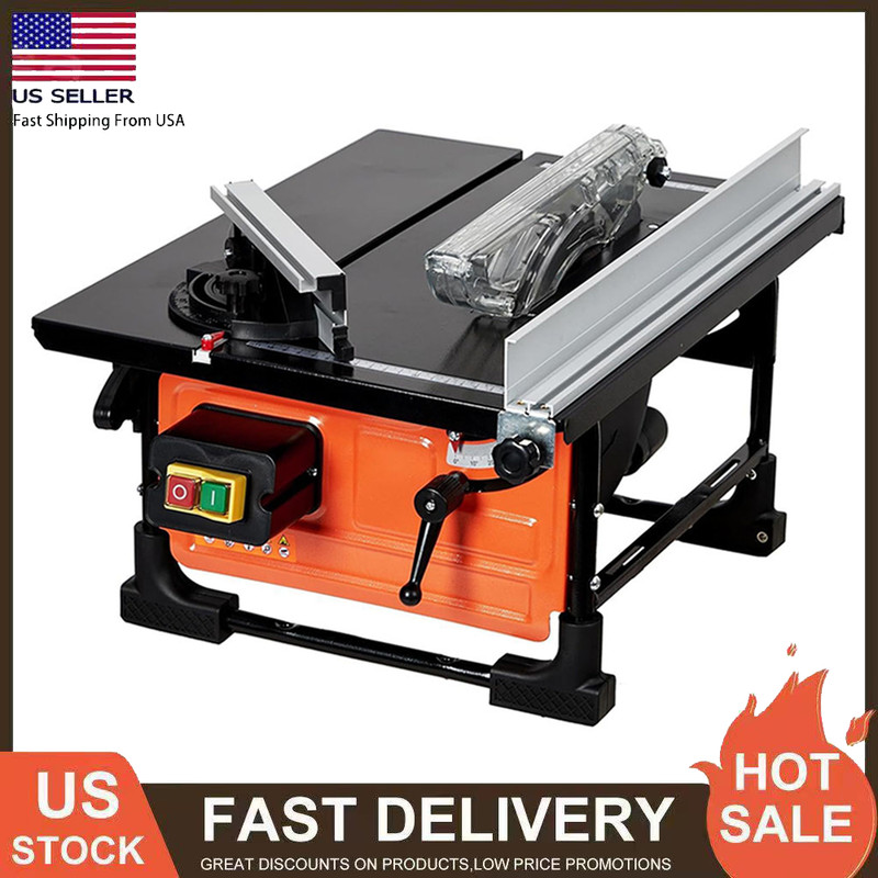 8-inch 6.7Amp Table Saw 45 Degree Cutting Range 3576RPM DIY Woodworking Portable