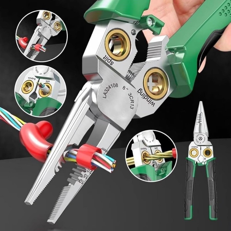 8 In 1 Wire Stripper Wire Stripping Tool with Voltage Tester Cable Cutters US