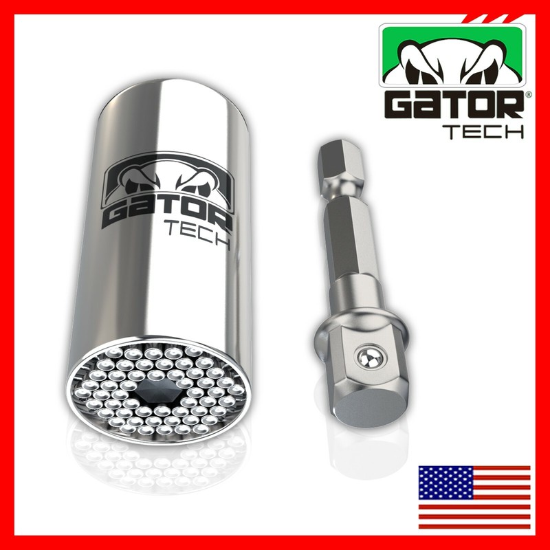 Universal Socket Wrench Magical Power Grip Gator Tech Multi Tool Drill Adapter gallery